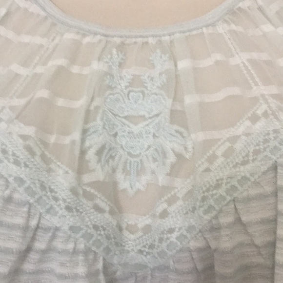 Lucky Brand sheer bell sleeve top - Picture 5 of 8